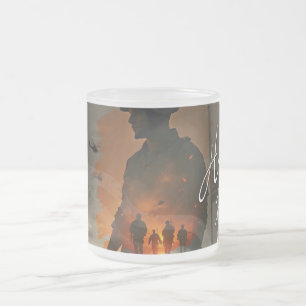 Honour the Fallen – Remember Their Sacrifice Frosted Glass Coffee Mug