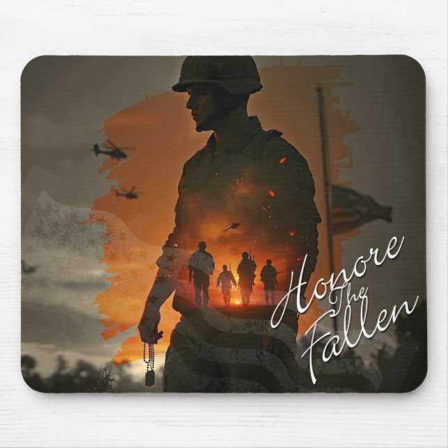 Honour the Fallen – Remember Their Sacrifice Mouse Mat (Front)