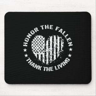Honour The Fallen Thank The Living Heart Memorial Mouse Mat