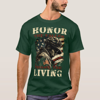 Honour The Fallen Thank The Living T-Shirt