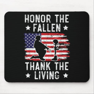 Honour The Fallen Thank The Living Usa American Mouse Mat