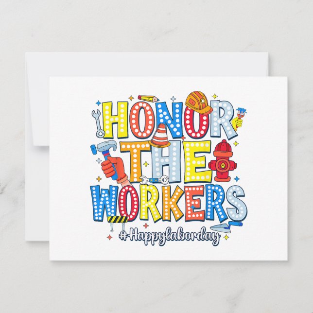 Honour The Workers Happy Labour Day (Front)
