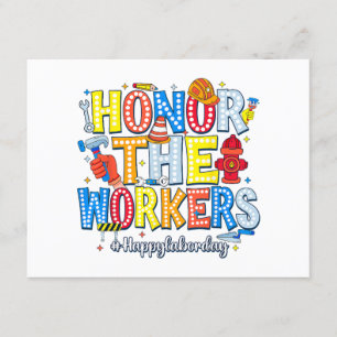 Honour The Workers Happy Labour Day Enclosure Card