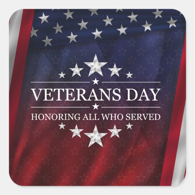 Honour those that served square sticker (Front)