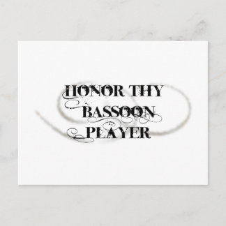 Honour Thy Bassoon Player Postcard