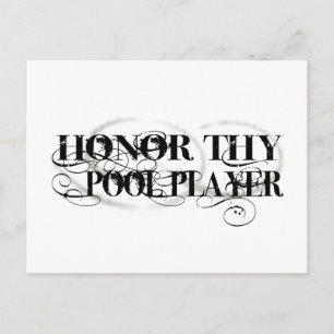 Honour Thy Pool Player Postcard