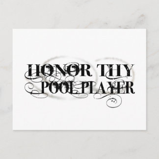Honour Thy Pool Player Postcard