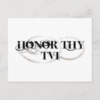 Honour Thy TVI Postcard