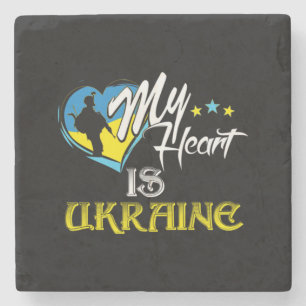 Honour to Ukrainian soldiers Stone Coaster