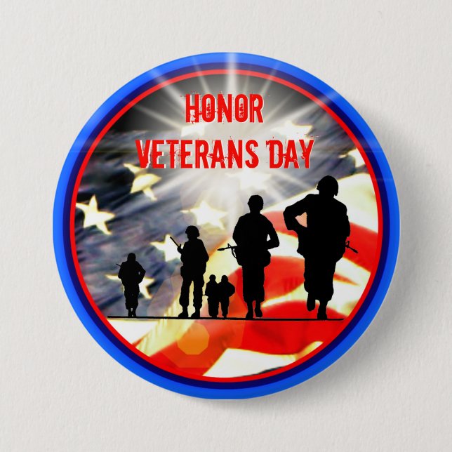 Honour Veterans Day Button (Front)