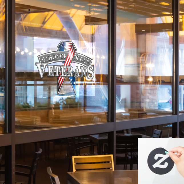 Honour Veterans Window Cling (Restaurant Window)