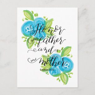 Honour Your Father and Mother Postcard