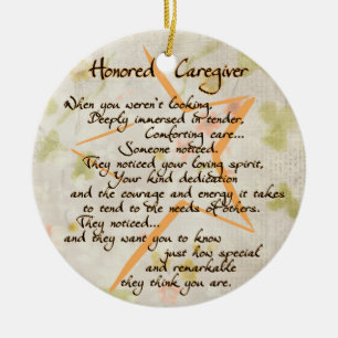 Honoured Caregiver Ceramic Ornament