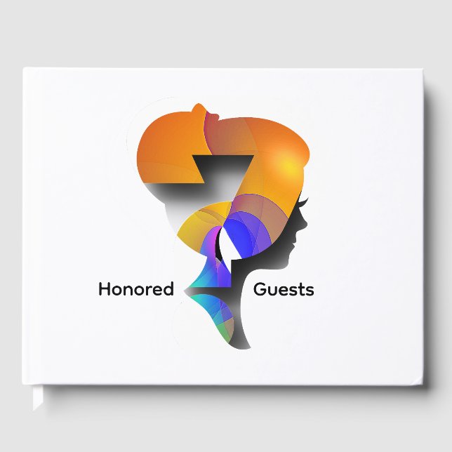 Honoured Guests Female Profile Guest Book (Front)