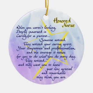 Honoured Nurse Ornament