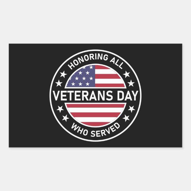 Honouring All Veterans Day Classic Round Sticker (Front)