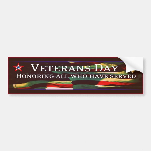 Honouring All Who Have Served Vet Bumper Sticker (Front)