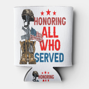 Honouring All Who Served American Flag Dog Tags Ve Can Cooler