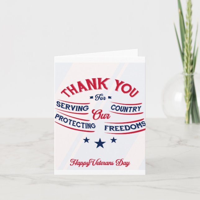 Honouring All Who Served Card (Front)