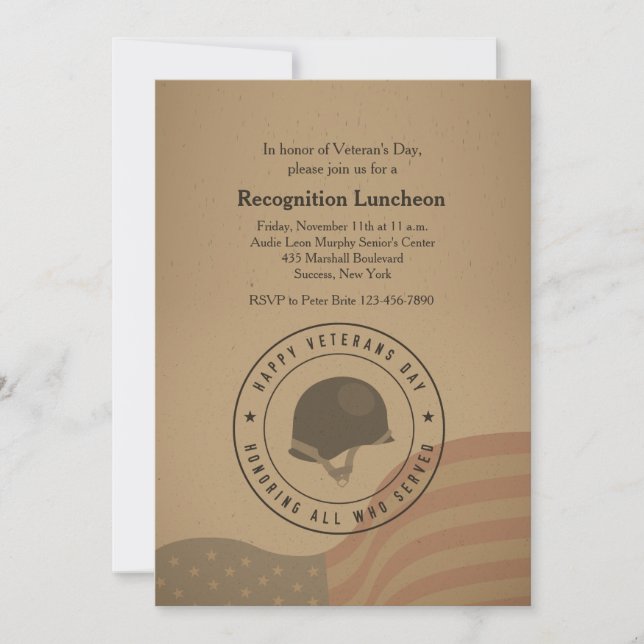 Honouring All Who Served Invitation (Front)