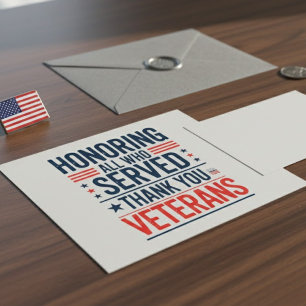 Honouring All Who Served Thank You Veterans Day Invitation