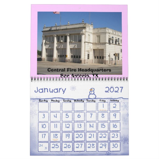 Honouring Fire Fighters Calendar (Jan 2027)