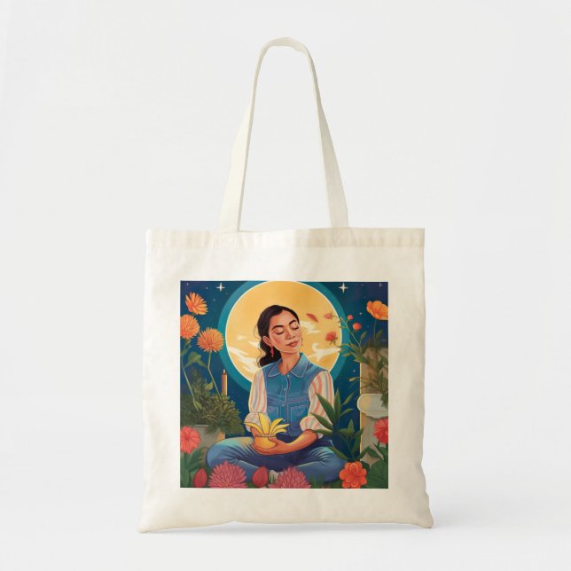 Honouring Her Ancestors and the Moon Tote Bag (Front)