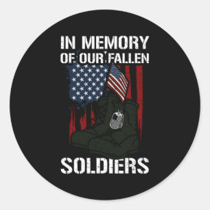 Honouring Heroes In Memory Of Our Fallen Sol Memor Classic Round Sticker