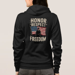 Honouring Heroes Veteran Day Patriotic Design Hoodie