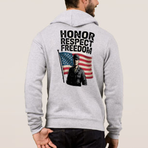 Honouring Heroes Veteran Day Patriotic Design Hoodie