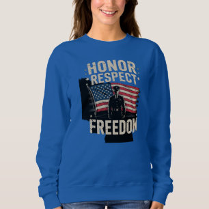 Honouring Heroes Veteran Day Patriotic Design Sweatshirt