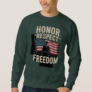 Honouring Heroes Veteran Day Patriotic Design Sweatshirt