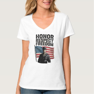 Honouring Heroes Veteran Day Patriotic Design T-Shirt