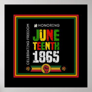 Honouring Juneteenth 1865-Celebrating Freedom Poster