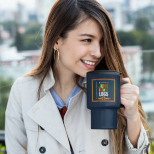 Honouring Juneteenth 1865-Celebrating Freedom Travel Mug