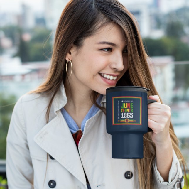 Honouring Juneteenth 1865-Celebrating Freedom Travel Mug (Creator Uploaded)