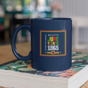 Honouring Juneteenth 1865-Celebrating Freedom Two-Tone Coffee Mug