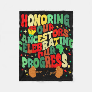 Honouring Our Ancestors Celebrating Our Progress J Fleece Blanket
