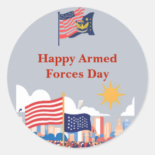 "Honouring Our Heroes: Armed Forces Day Celebratio Classic Round Sticker