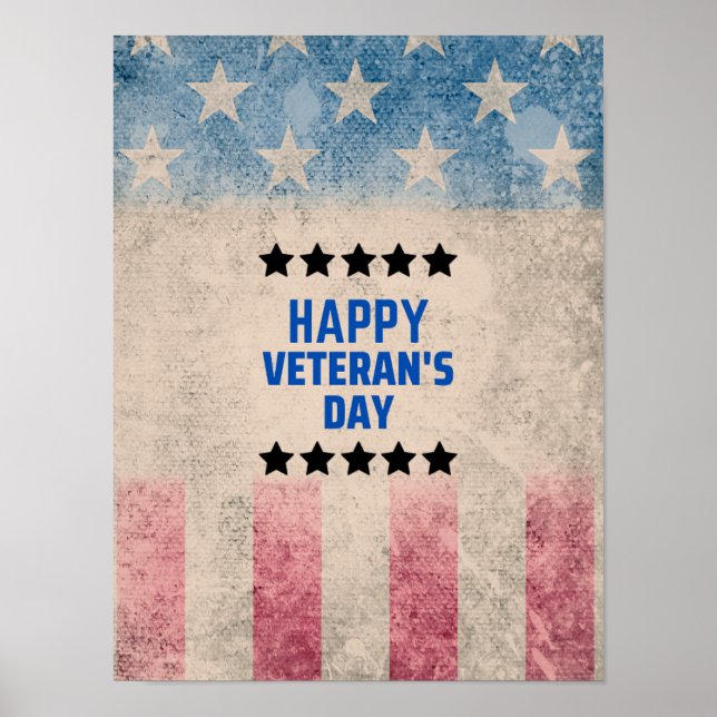Honouring Our Heroes Happy Veteran's Day Poster (Front)