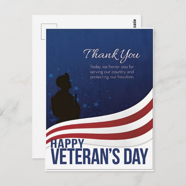 Honouring Our Heroes This Veterans Day 2025 Postcard (Front/Back)