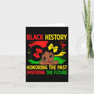 Honouring Past Black History Month African America Card