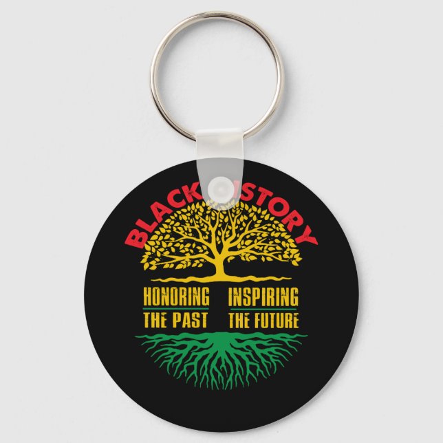 Honouring Past Inspiring Black History Month Key Ring (Front)