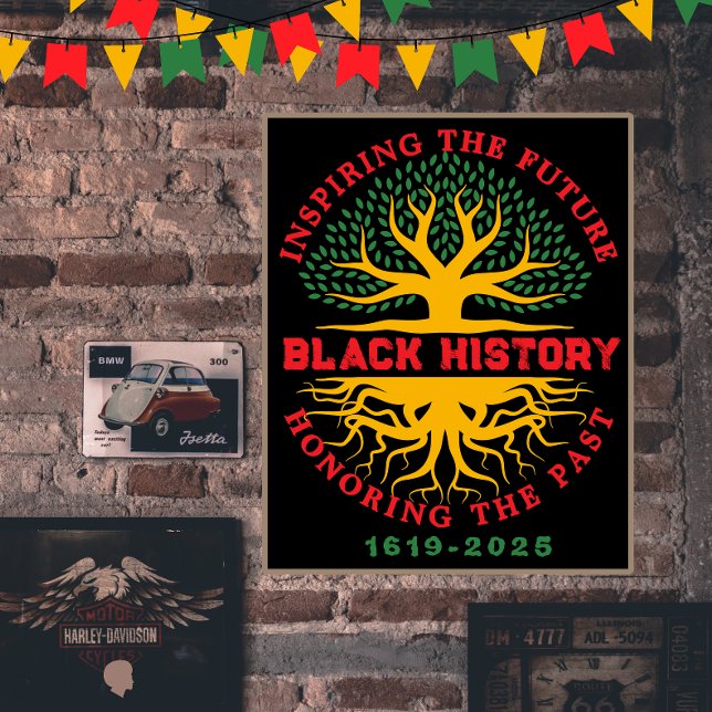 Honouring Past Inspiring Black History Month Poste Poster (Creator Uploaded)