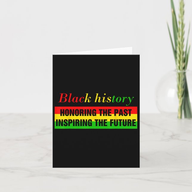 Honouring Past Inspiring Future Black History Mont Card (Front)