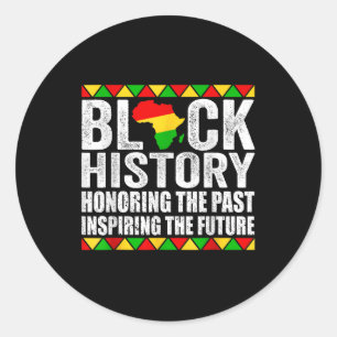 Honouring Past Inspiring Future Black History Mont Classic Round Sticker