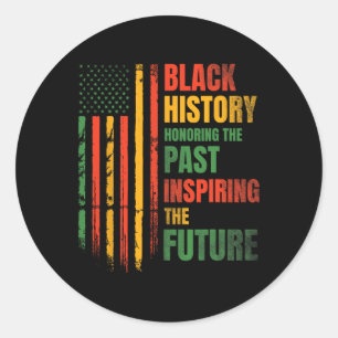 Honouring Past Inspiring Future Black History Mont Classic Round Sticker