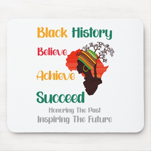 Honouring Past Inspiring Future Black History Mont Mouse Mat (Front)