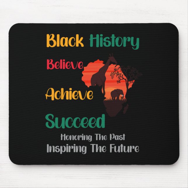 Honouring Past Inspiring Future Black History Mont Mouse Mat (Front)