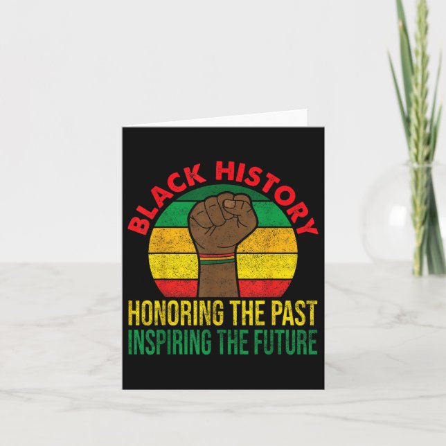 Honouring Past Inspiring Future Men Women Black Hi Card (Front)